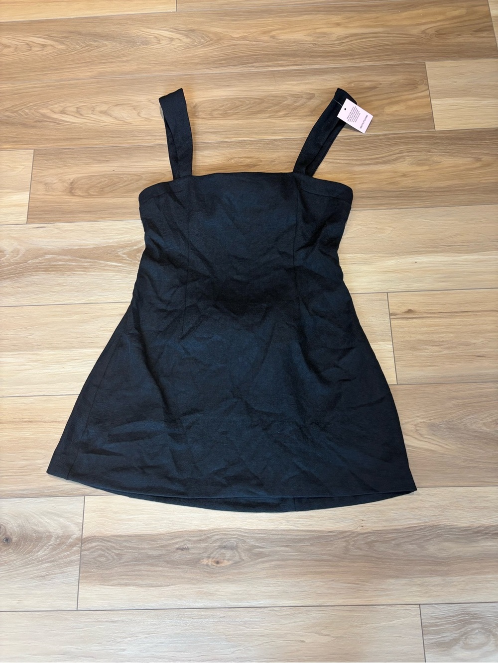 PrettyLittleThing Black Square-Neck Mini Dress